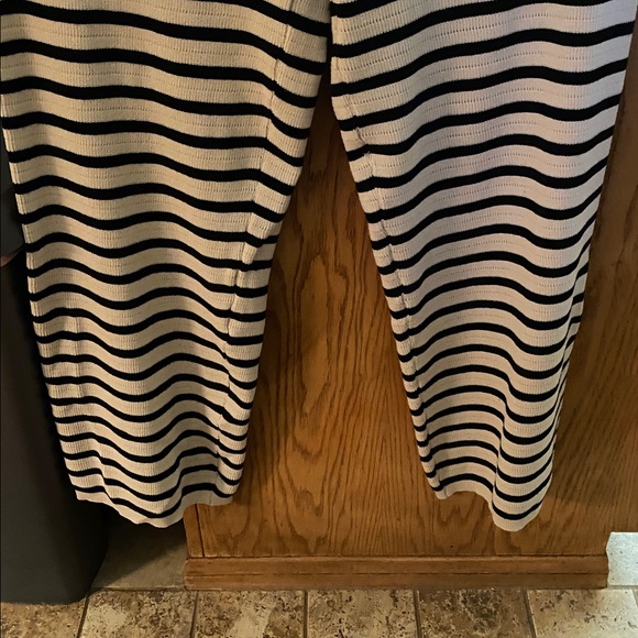 Striped Black and Cream Knit Loungewear Set - Picture 7 of 7